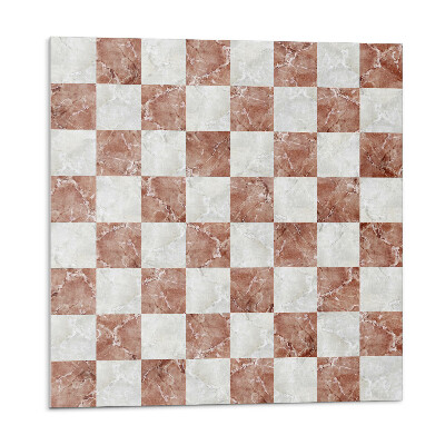 Öntapadó falburkolat Márvány sakktábla elegáns stílusban