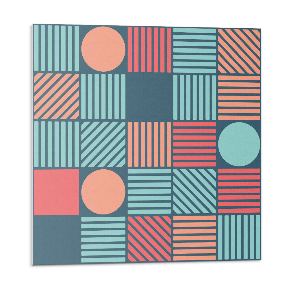 Falpanel Színes formák geometrikus stílusban