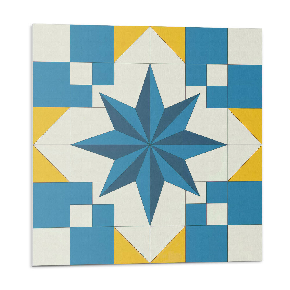 Öntapadó falburkolat Csillagminta geometrikus kompozícióban