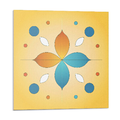 Falpanel Virágos geometrikus minta