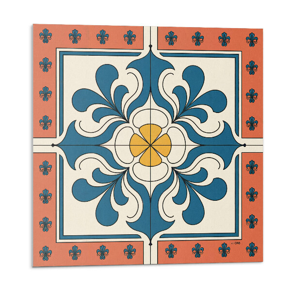 Öntapadó falburkolat Virágmotívum népi stílusban