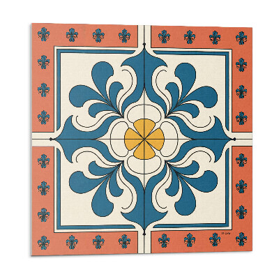 Öntapadó falburkolat Virágmotívum népi stílusban