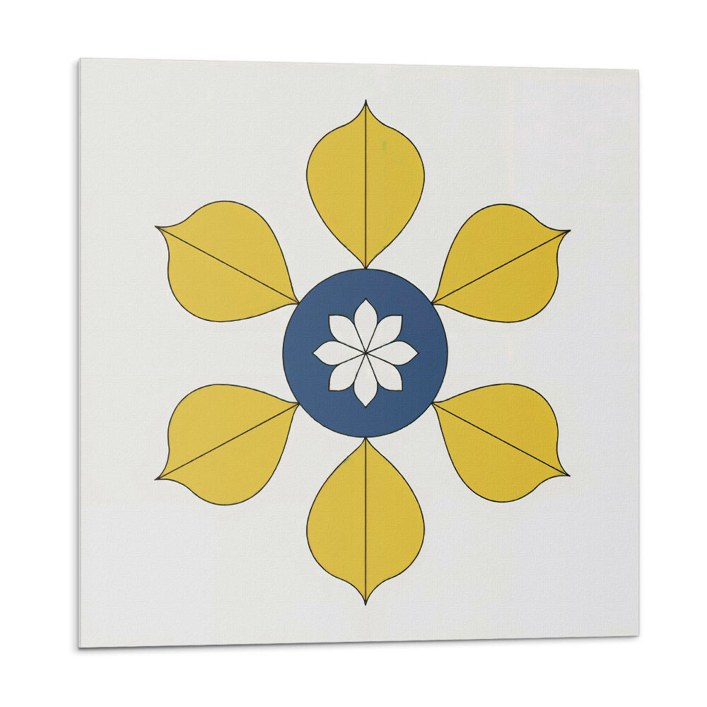 Dekorpanel falra Virágmotívum zöld levelekkel