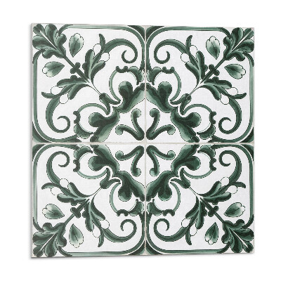 Dekorpanel falra Növényi négyzetek geometrikus stílusban