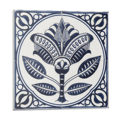 Falpanel Virágmotívum kerámia stílusban