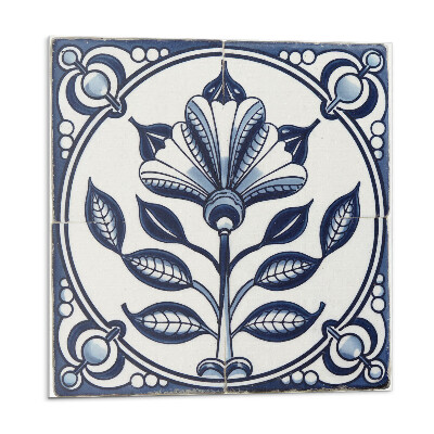 Dekorpanel falra Virágmotívum a csempén