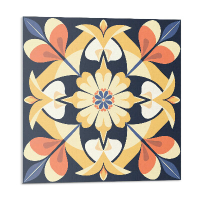 Öntapadó falburkolat Virágos mandala a természet színeiben