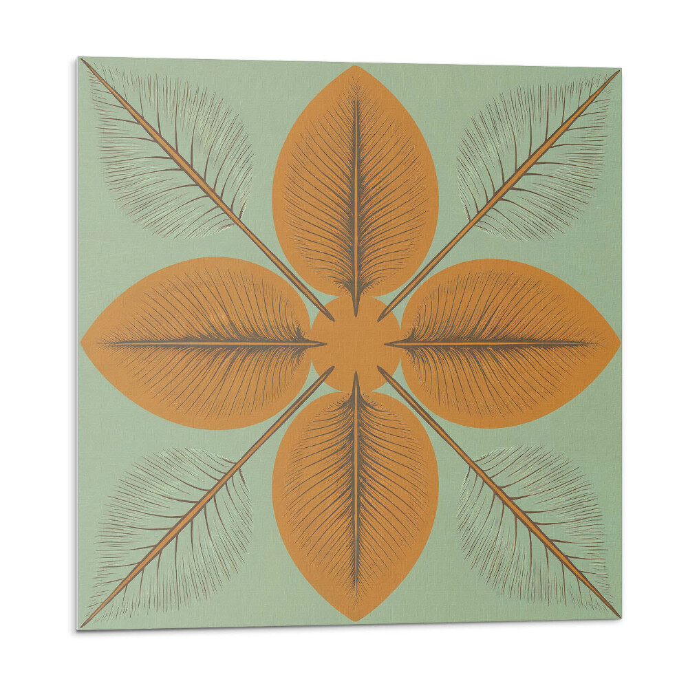 Falpanel Szimmetrikus leveles motívumok