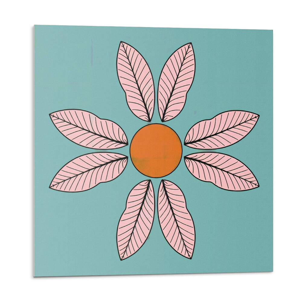 Öntapadó falburkolat Virágminták levelekkel és nappal