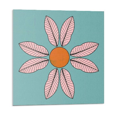 Öntapadó falburkolat Virágminták levelekkel és nappal