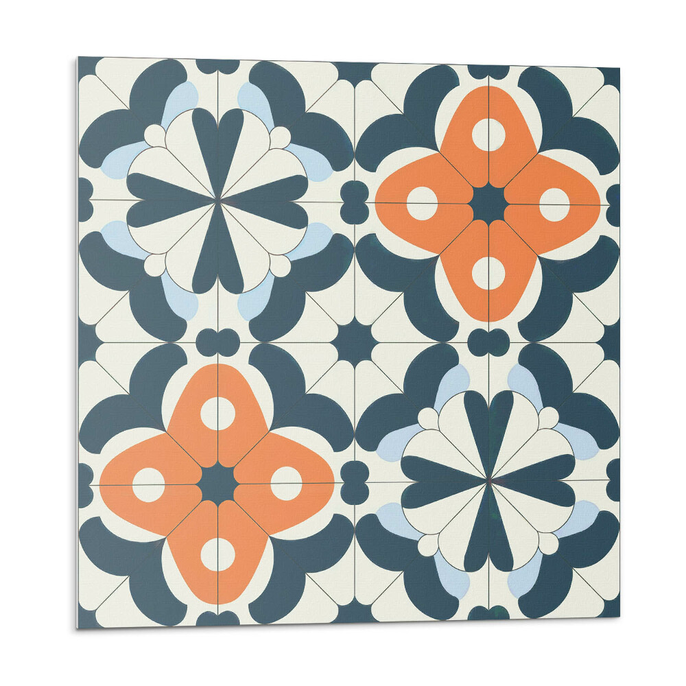 Dekorpanel falra Virágmotívum a csempékben