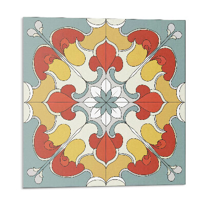 Dekorpanel falra Virágos mandala etnikai stílusban