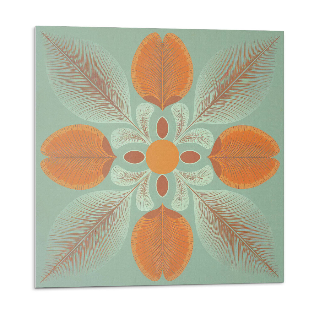 Falpanel Virágmotívum levelekkel