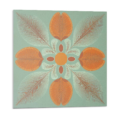 Falpanel Virágmotívum levelekkel