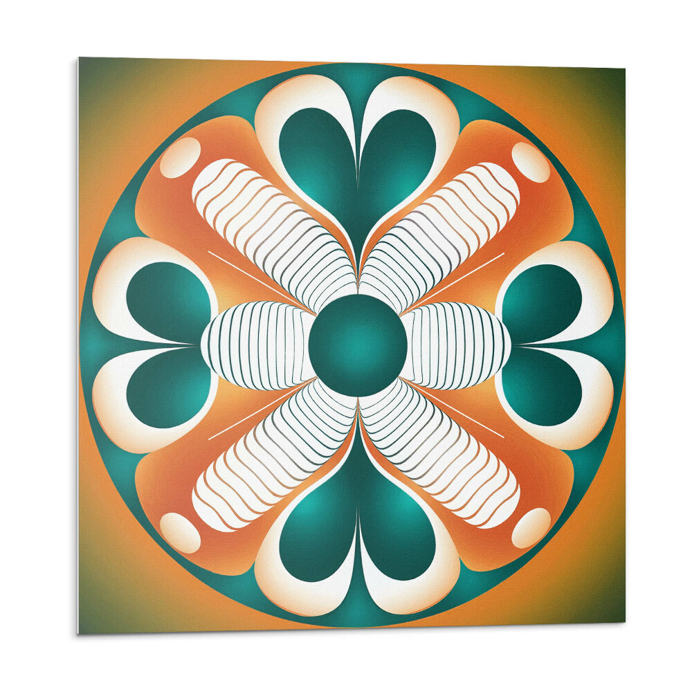 Dekorpanel falra Virágmotívum szimmetrikus elrendezésben