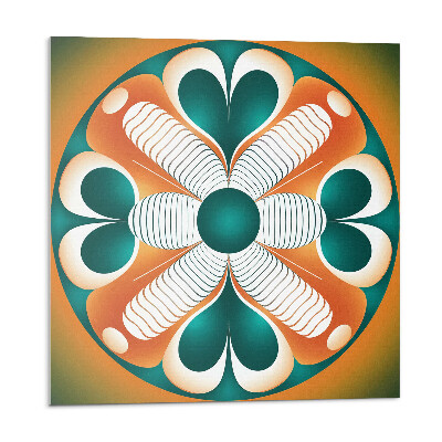 Dekorpanel falra Virágmotívum szimmetrikus elrendezésben