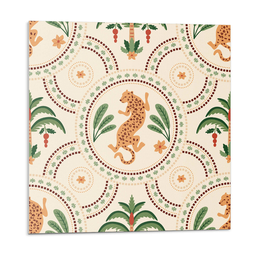 Falpanel Trópusi leopárd motívum