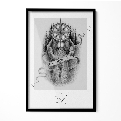 Elegáns fekete fali képkeret 40x60