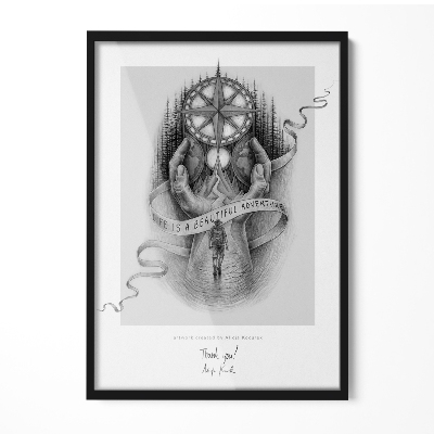 Modern fekete képkeret 50x70