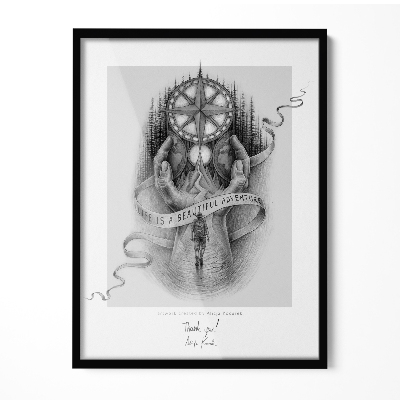 Fekete képkeret klasszikus 60x80