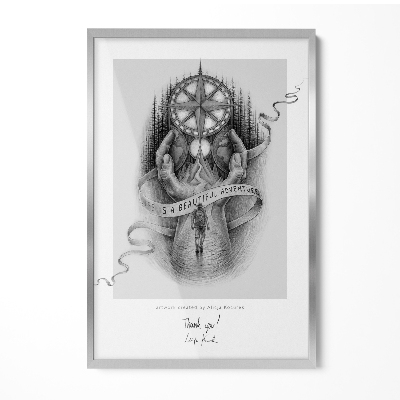 Ezüst Képkeret Falra 40x60