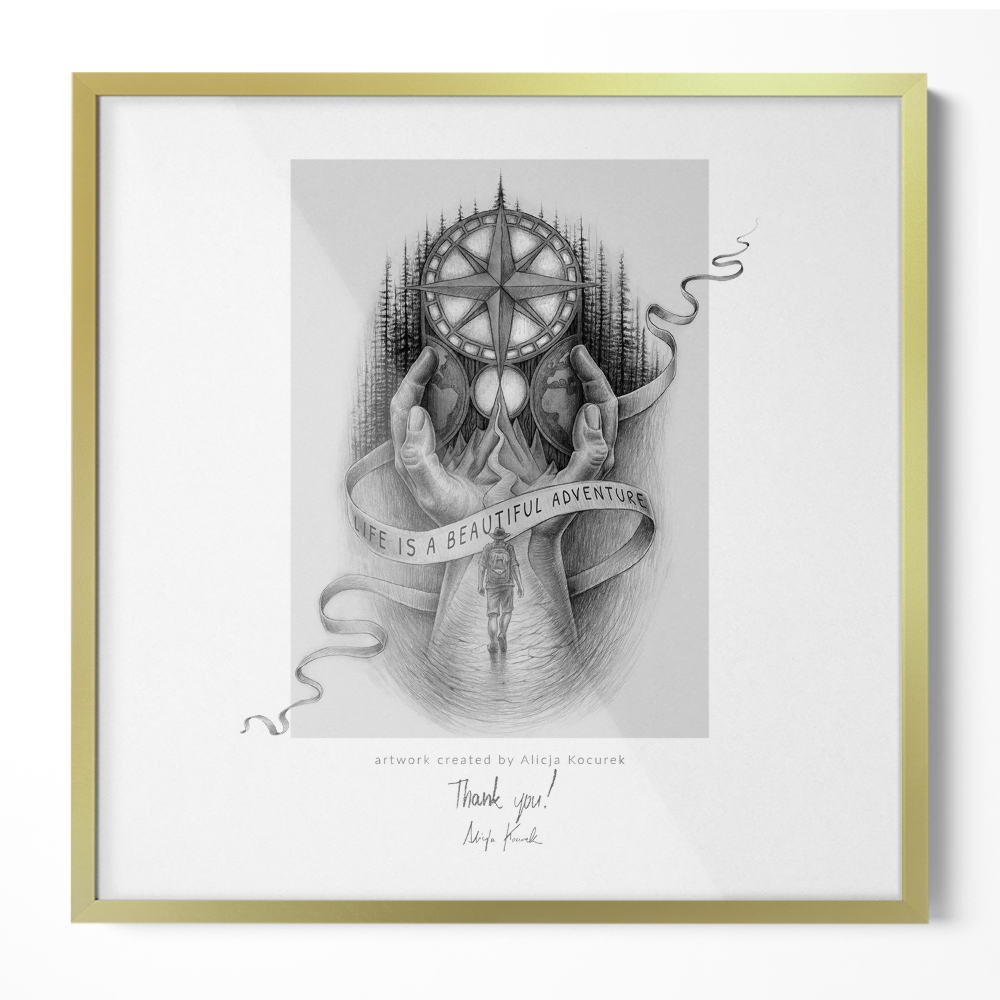 Arany Képkeret Falra 50x50