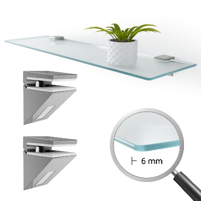 Fürdőszobai fali polc félig áttetsző kivitelben