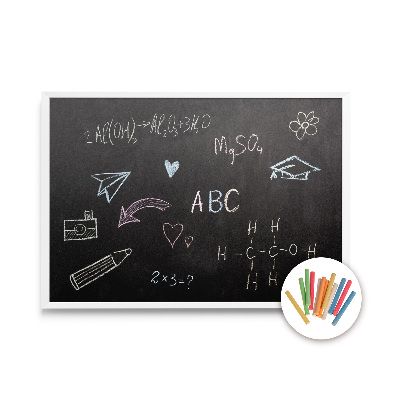 Krétatábla falra fehér kerettel 60x40