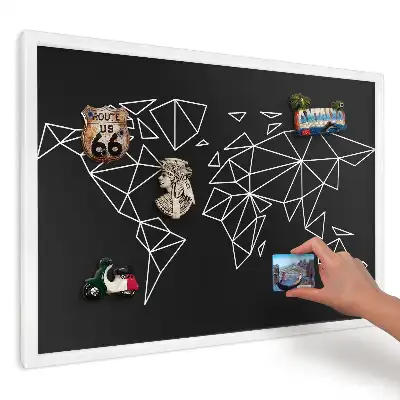 Geometrikus elegáns mintás keretes fém mágnestábla