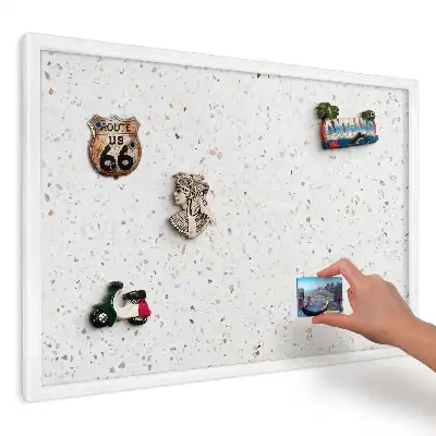 Modern világos terrazzo mintás mágneses falitábla