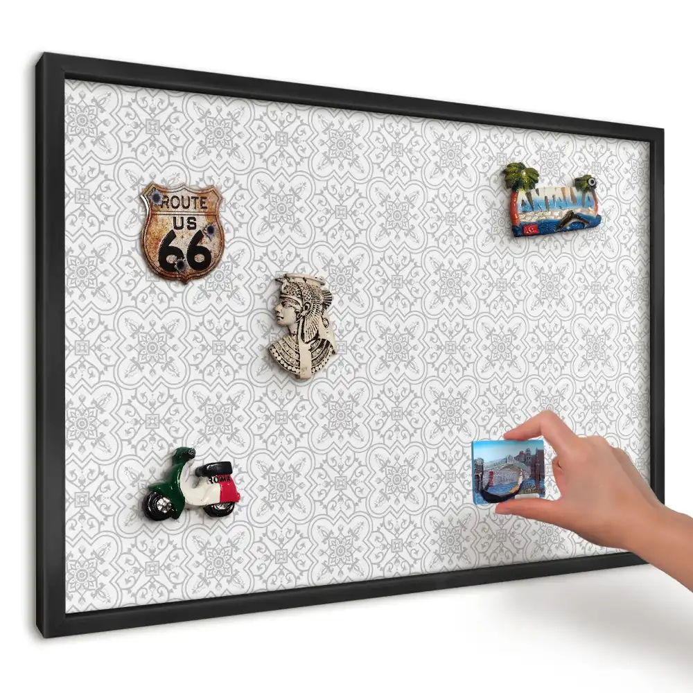 A fehér és a szürke szimmetriája nyomtatott mágneses fali tábla