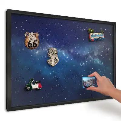 Kozmikus kék ég mintás nyomtatott mágneses fali tábla