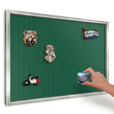 Fali mágnestábla zöld minimalista csíkos mintával