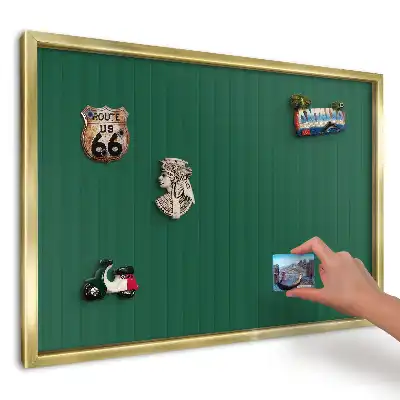 Mágneses tábla emlékeknek zöld minimalista csíkos mintával