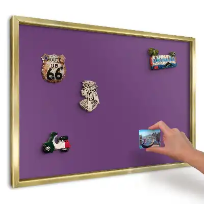 Modern minimalista mágneses tábla emlékek tárolására - lila