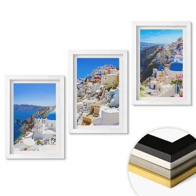 Santorini festői kilátás a napsütésben fali kép összeállítás