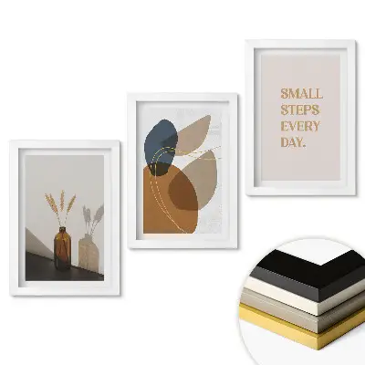 Keretezett kép szett Stílusos grafika modern belső térbe