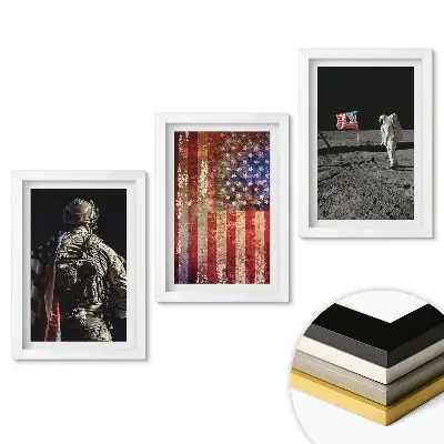 Az amerikai szellem az űrben keretezett képszett