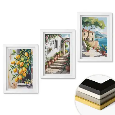 Keretezett kép szett Napsütötte tájak és citrusos inspirációk