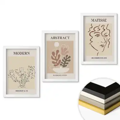 Keretezett kép szett Modern művészet minimalista stílusban