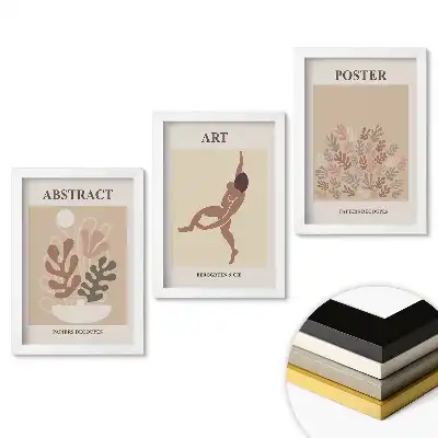 Keretezett kép szett Modern grafika visszafogott színekben