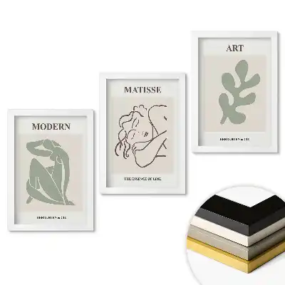 Stílusos grafika modern művészet ihlette falikép összeállítás