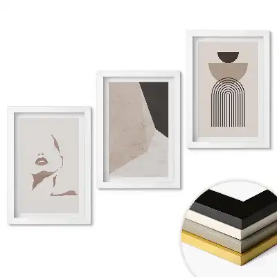 Fali kép összeállítás Absztrakt formák és minimalista vonalak