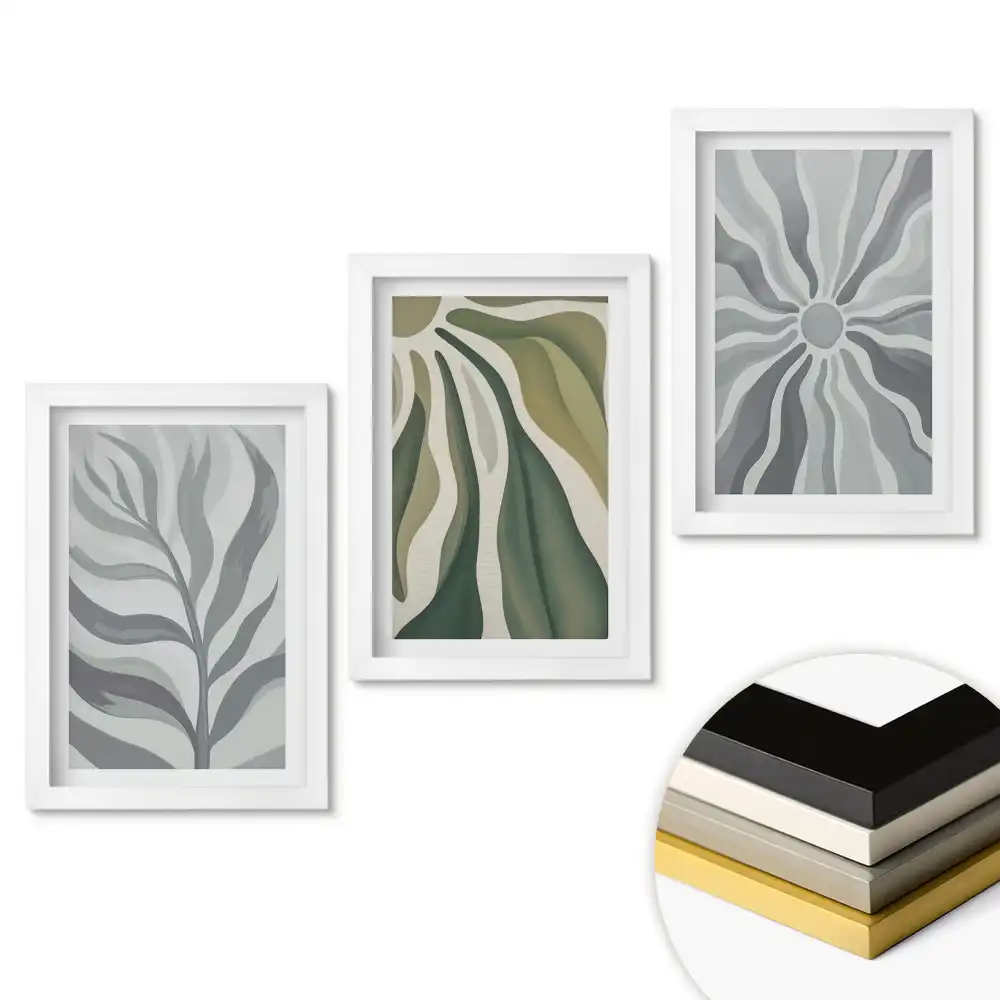 Fali kép összeállítás Növényi inspirációk minimalista stílusban