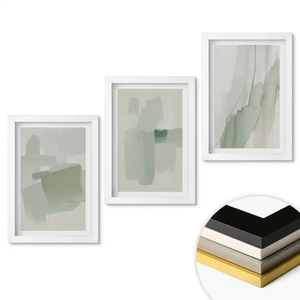 Fali kép összeállítás A zöld absztrakt árnyalatai a művészetben