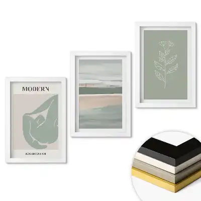 Keretezett képszett modern grafikával finom színekben