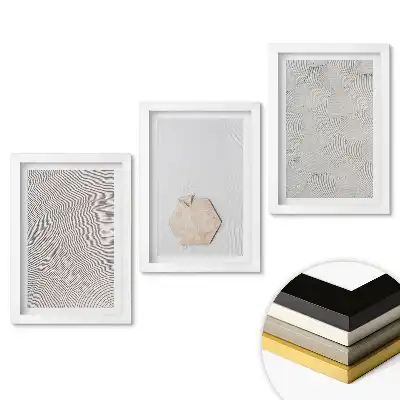 Keretezett kép szett Absztrakt minták minimalista stílusban
