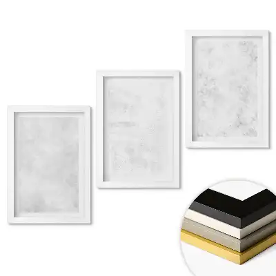 Keretezett kép szett Minimalista hátterek fehér árnyalatokban