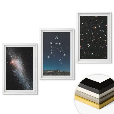 Keretezett kép szett Az univerzum kozmikus szépsége grafikákban
