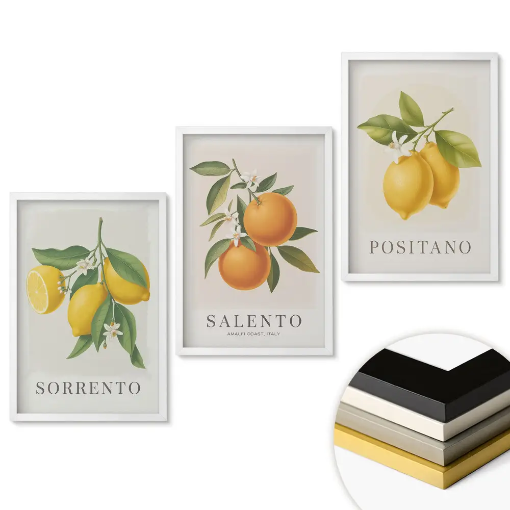 Citrusos inspirációk Olaszországból keretezett képszett